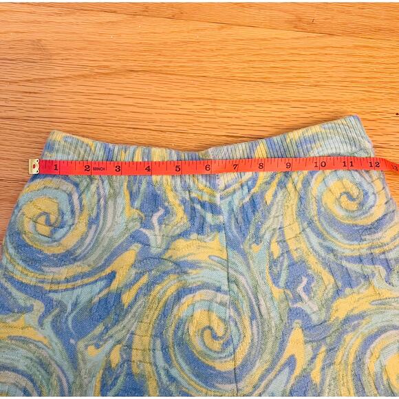 House of Sunny Swirl Print Bootcut Sweater Pants US 4 groovy psychedelic - Picture 8 of 9